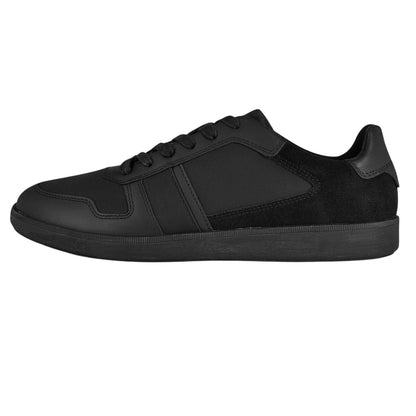 Black - Side - Calvin Klein Mens Up Mix Logo Lace Up Trainers