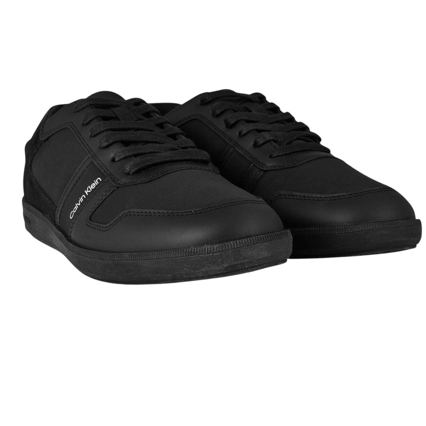 Black - Lifestyle - Calvin Klein Mens Up Mix Logo Lace Up Trainers