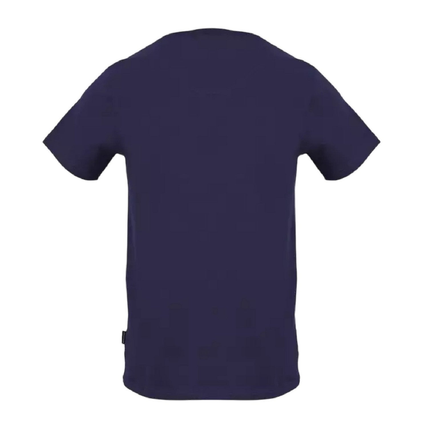 Navy - Back - Aquascutum Mens Lettering Logo T-Shirt