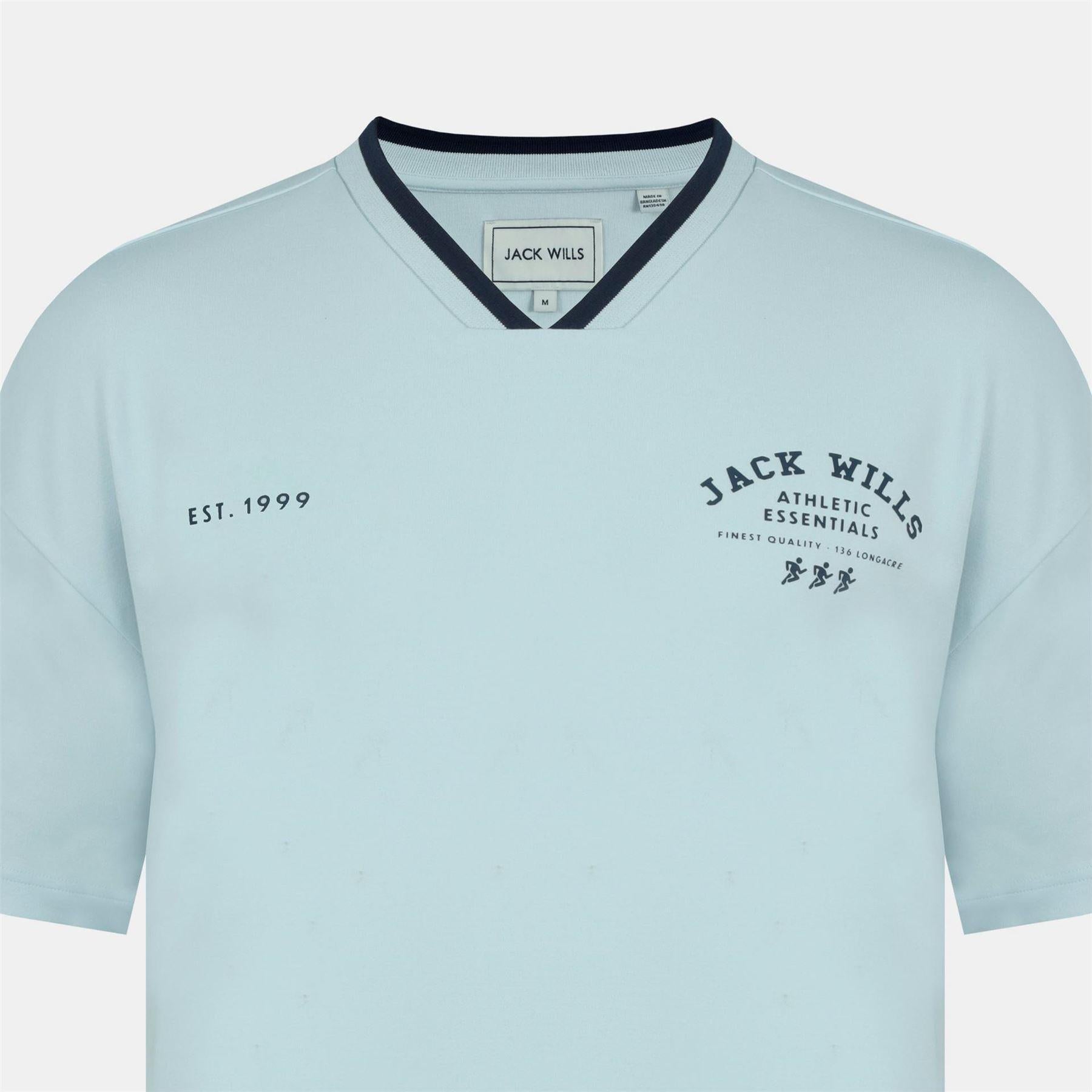 Baby Blue - Lifestyle - Jack Wills Mens V Neck T-Shirt