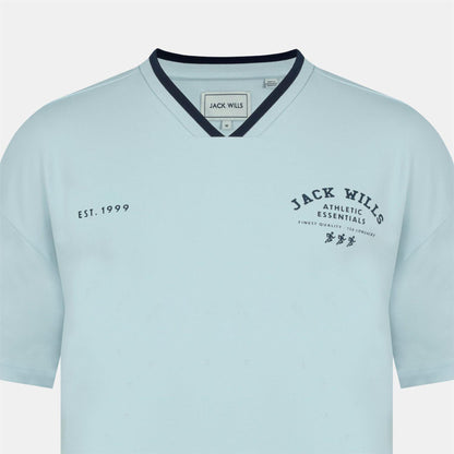 Baby Blue - Lifestyle - Jack Wills Mens V Neck T-Shirt