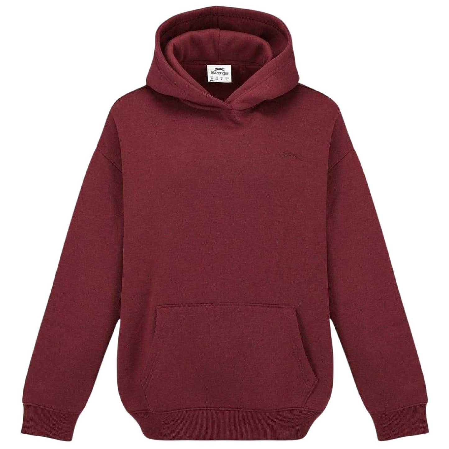 Burgundy - Front - Slazenger Womens-Ladies Logo Hoodie