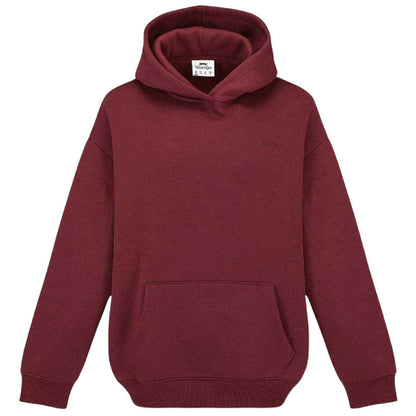 Burgundy - Front - Slazenger Womens-Ladies Logo Hoodie