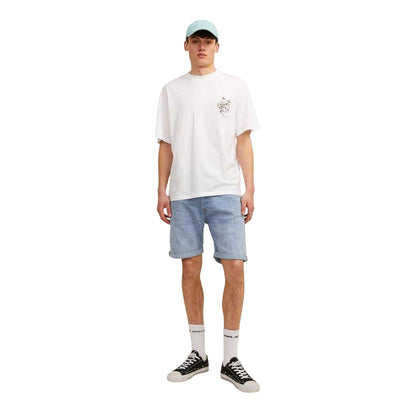 Blue Denim - Side - Jack And Jones Mens Chris Original Denim Jean Shorts