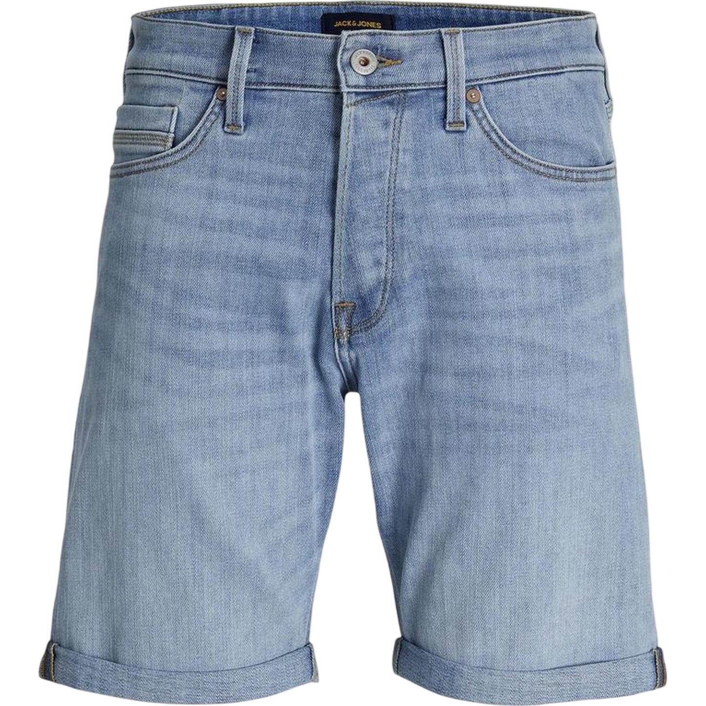 Blue Denim - Front - Jack And Jones Mens Chris Original Denim Jean Shorts