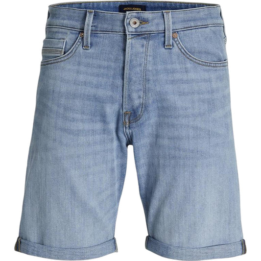 Blue Denim - Front - Jack And Jones Mens Chris Original Denim Jean Shorts