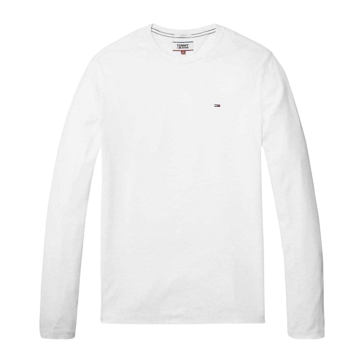 White - Front - Tommy Jeans Mens Original Long-Sleeved T-Shirt