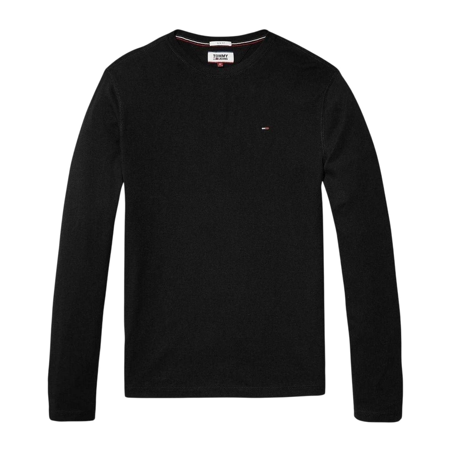 Black - Front - Tommy Jeans Mens Original Long-Sleeved T-Shirt