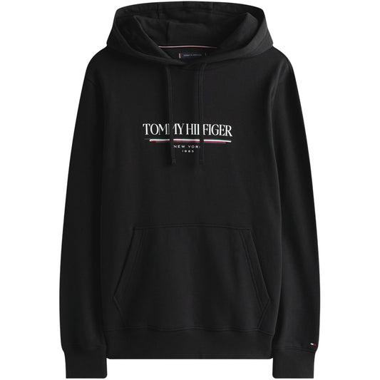 Black - Front - Tommy Hilfiger Mens Cotton Hoodie