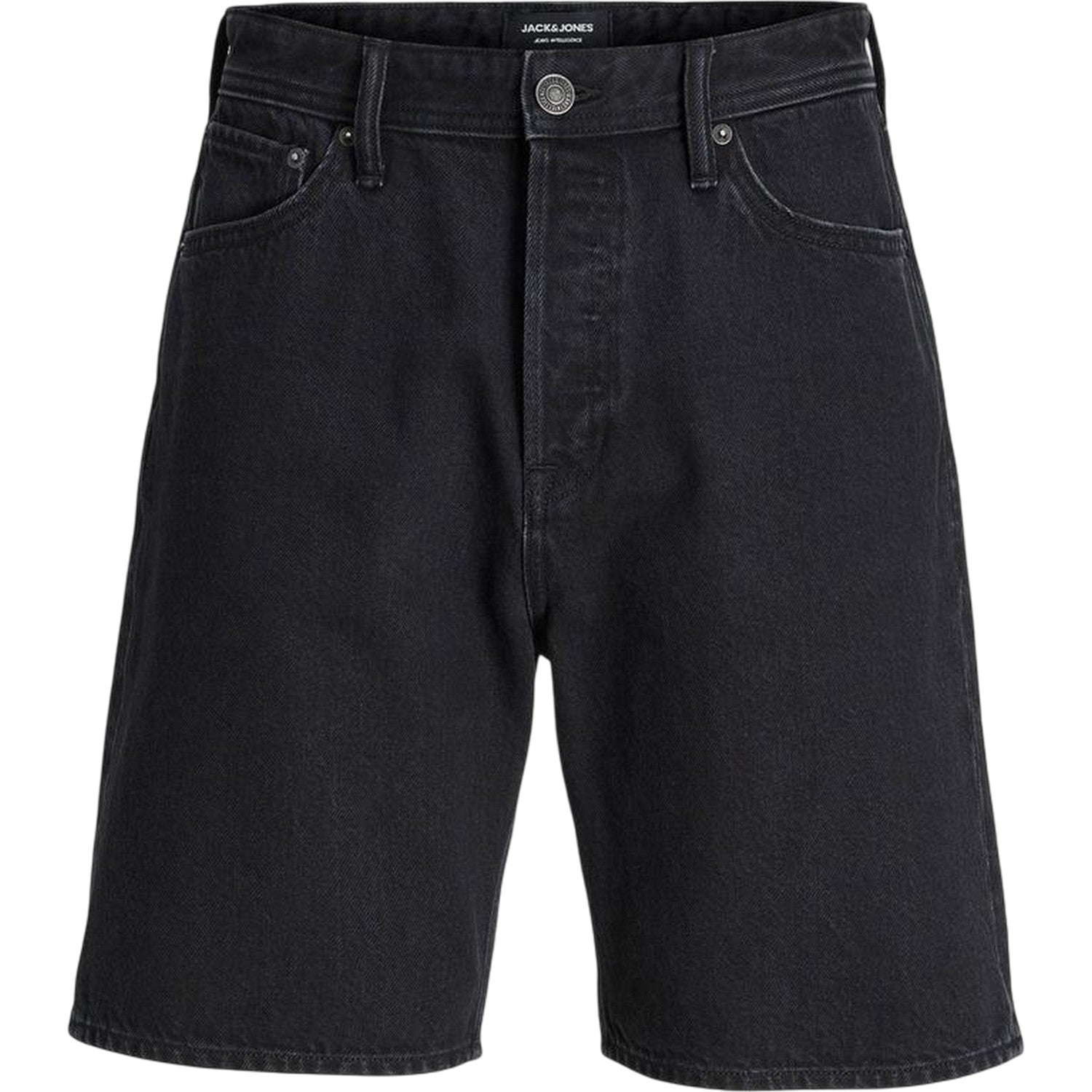 Black Denim - Front - Jack And Jones Mens Tony Jean Shorts