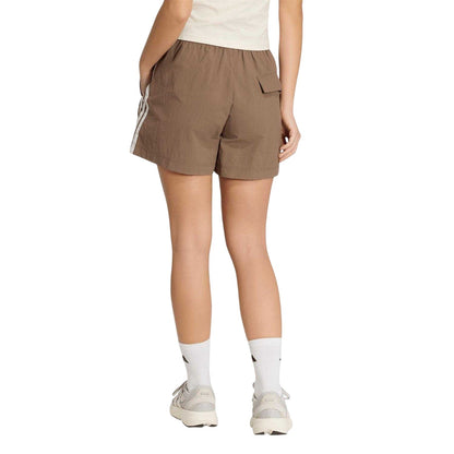Olive Strata - Back - Adidas Womens-Ladies Track Shorts