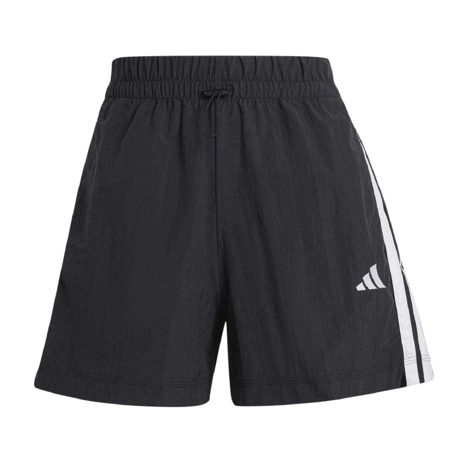 Black-White - Front - Adidas Womens-Ladies Track Shorts