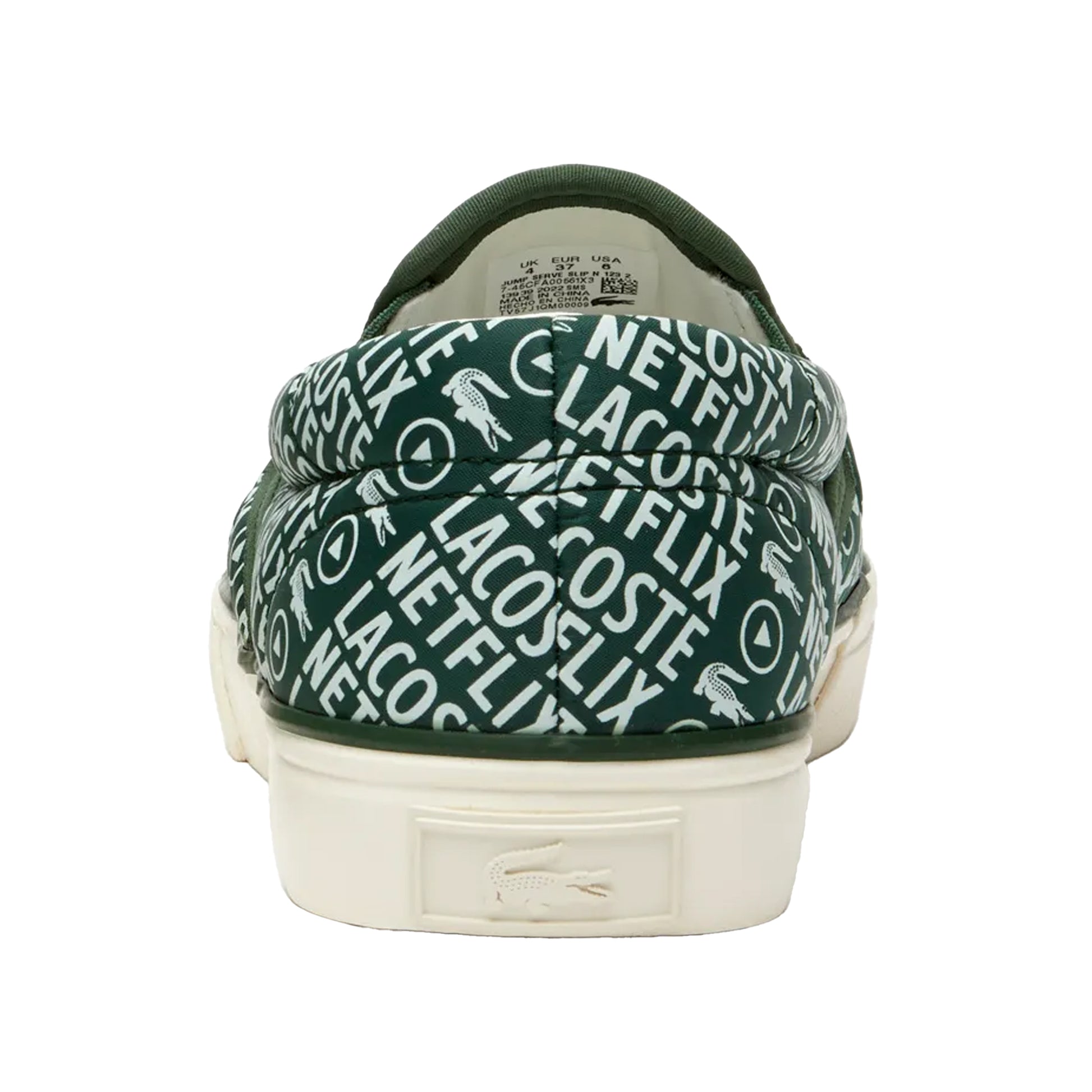 White - Back - Lacoste Womens-Ladies Netflix Serve Slip-on Trainers