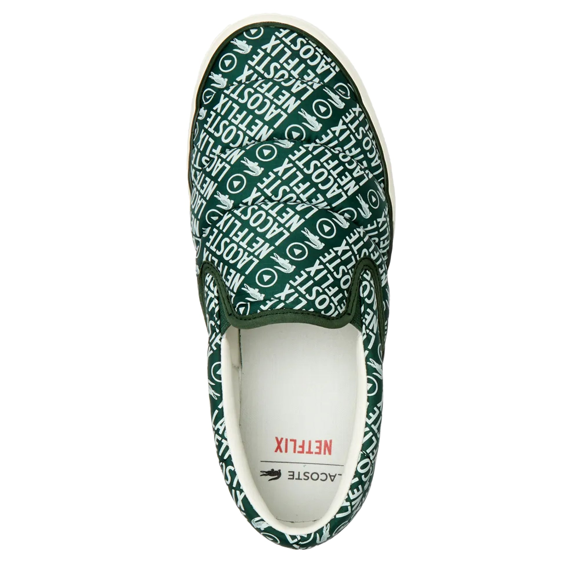 White - Side - Lacoste Womens-Ladies Netflix Serve Slip-on Trainers