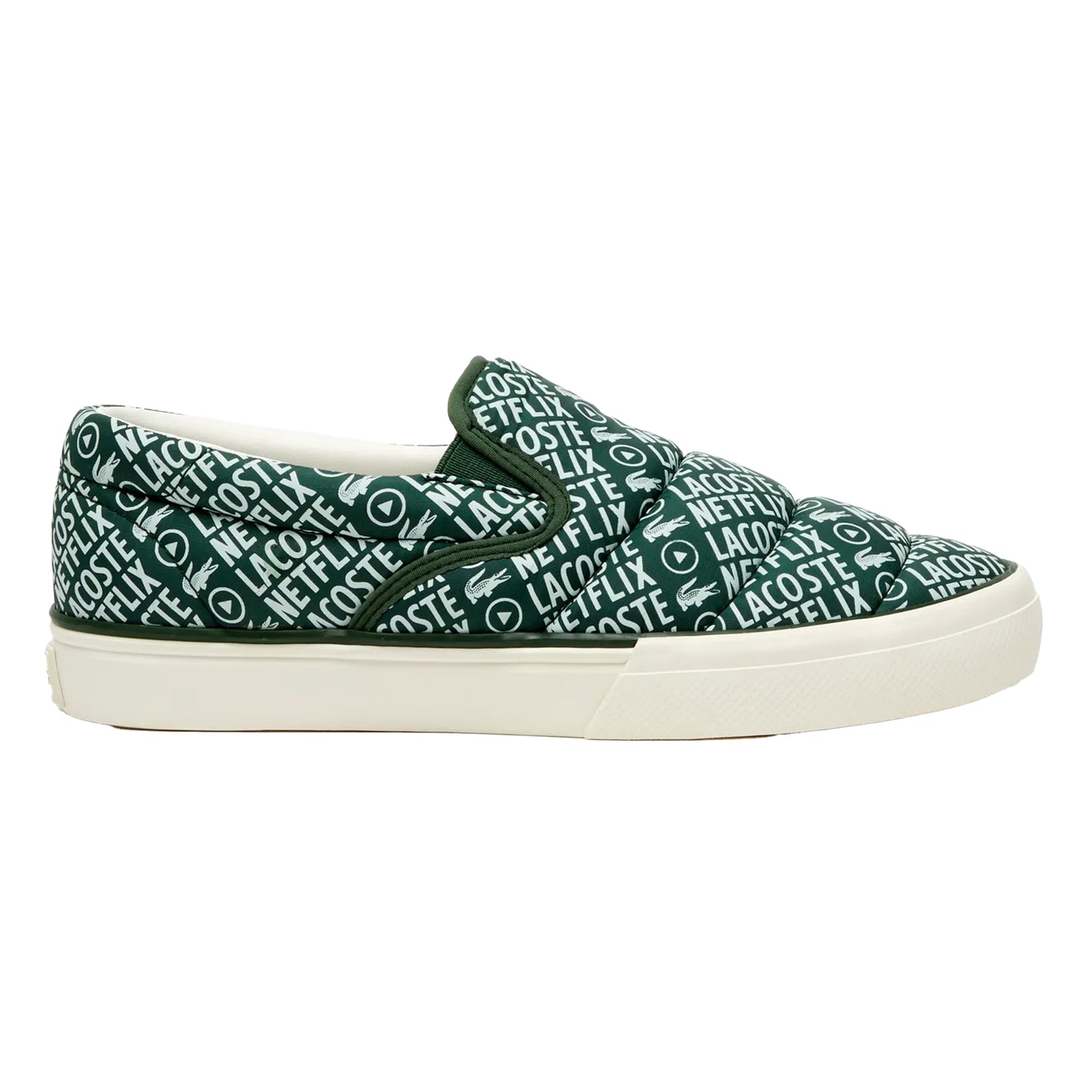 White - Front - Lacoste Womens-Ladies Netflix Serve Slip-on Trainers