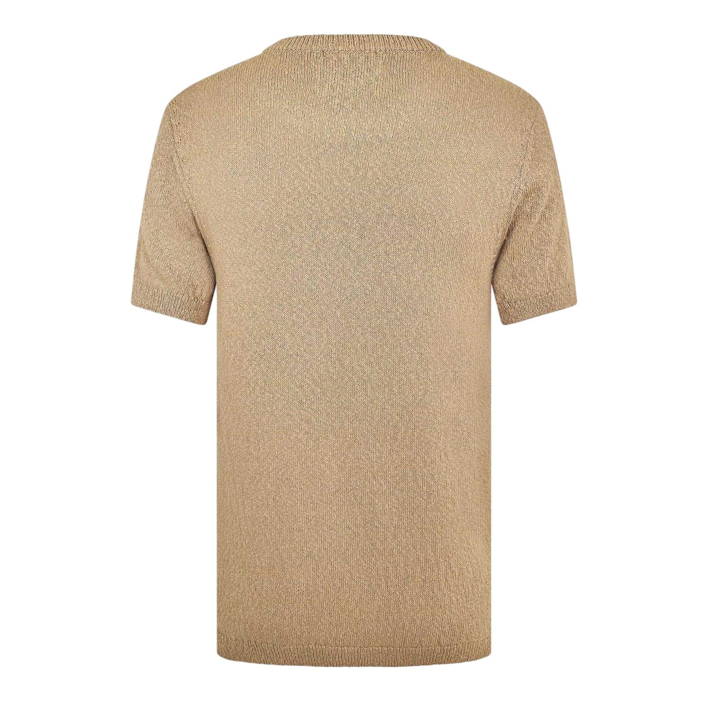 Khaki - Back - Jack Wills Mens Knitted T-Shirt