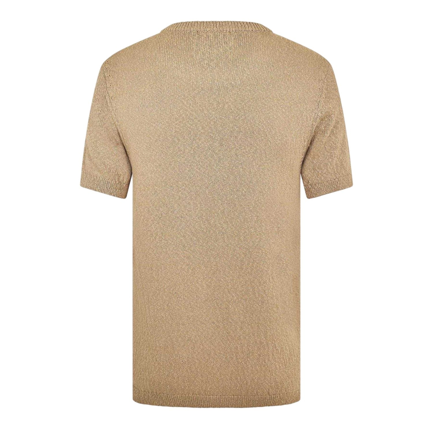 Khaki - Back - Jack Wills Mens Knitted T-Shirt