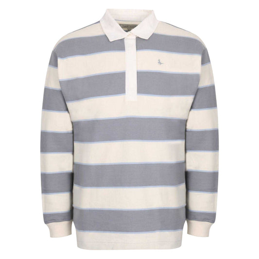 Navy-White - Front - Jack Wills Womens-Ladies Stripe Polo Shirt
