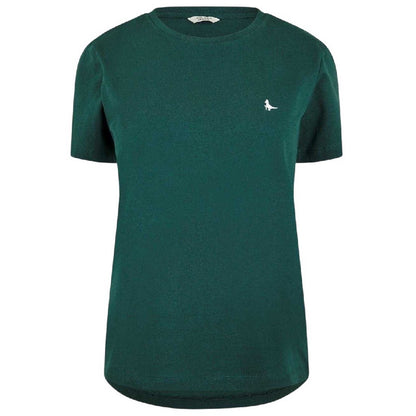 Dark Green - Front - Jack Wills Womens-Ladies Endmoor Boyfriend T-Shirt