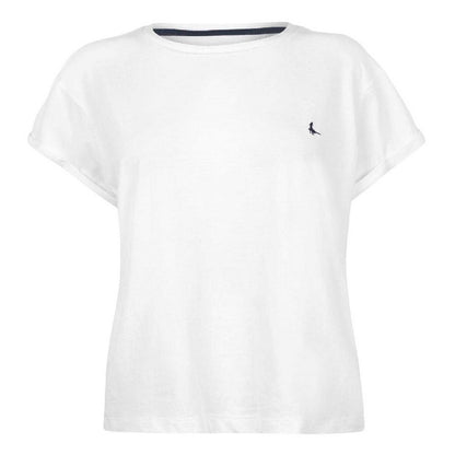 White - Front - Jack Wills Womens-Ladies Endmoor Boyfriend T-Shirt