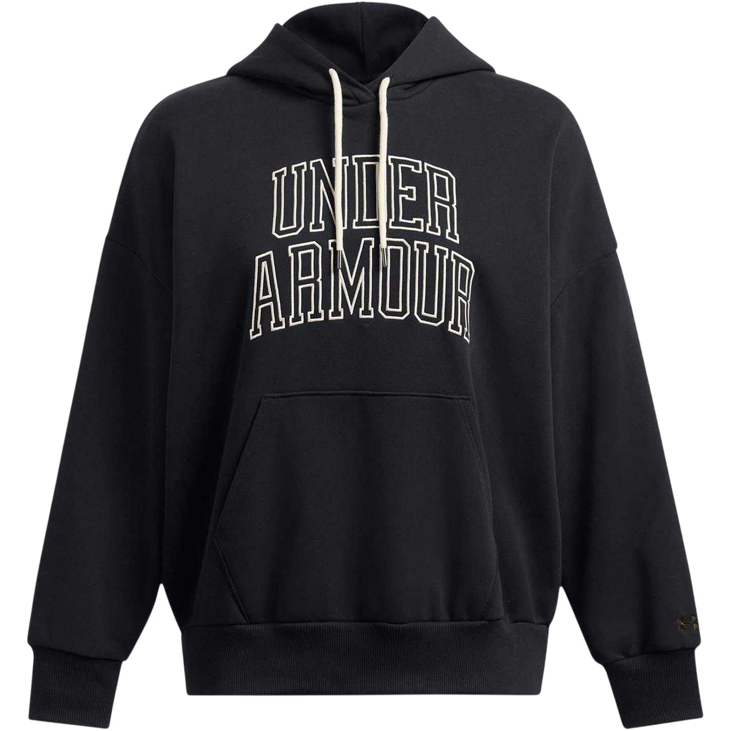 Black - Front - Under Armour Womens-Ladies Icon Icon Drop Shoulder Oversized Hoodie