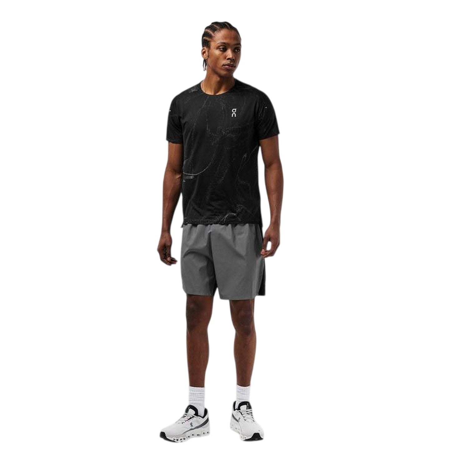 Eclipse Grey - Side - On Running Mens Lumos Running Shorts