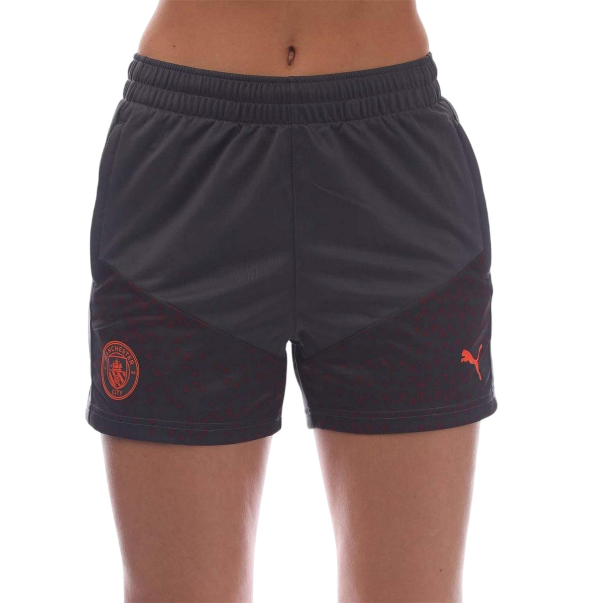 Grey - Front - Puma Mens 2023-24 Manchester City FC Shorts