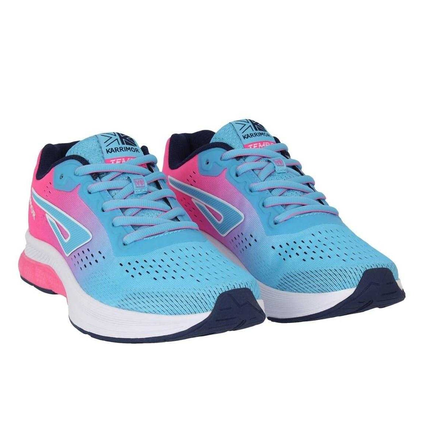 Blue-Pink - Front - Karrimor Womens-Ladies Tempo Trainers