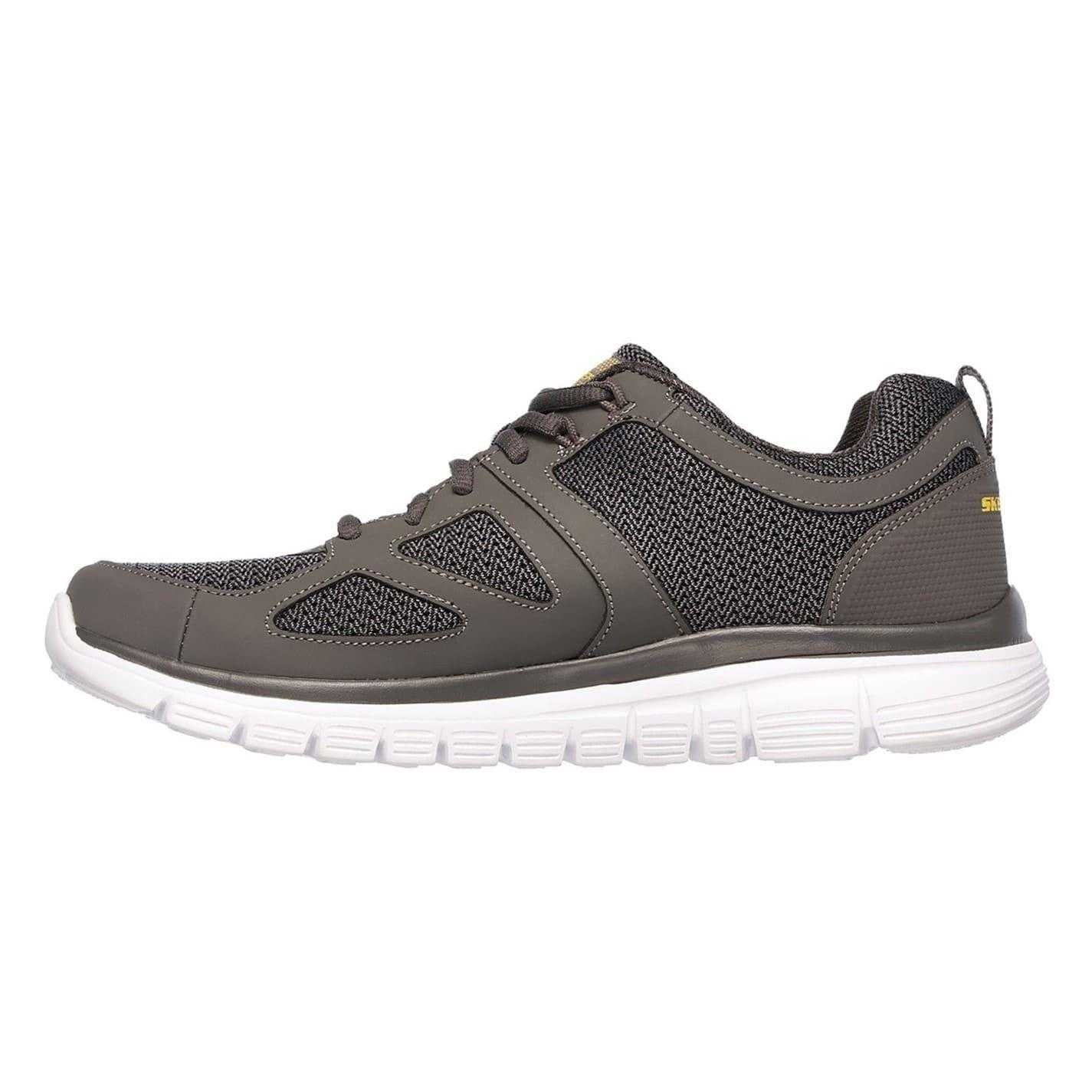 Charcoal - Back - Skechers Mens Burns Agoura Trubuck Leather Trainers