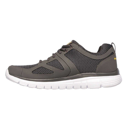 Charcoal - Back - Skechers Mens Burns Agoura Trubuck Leather Trainers