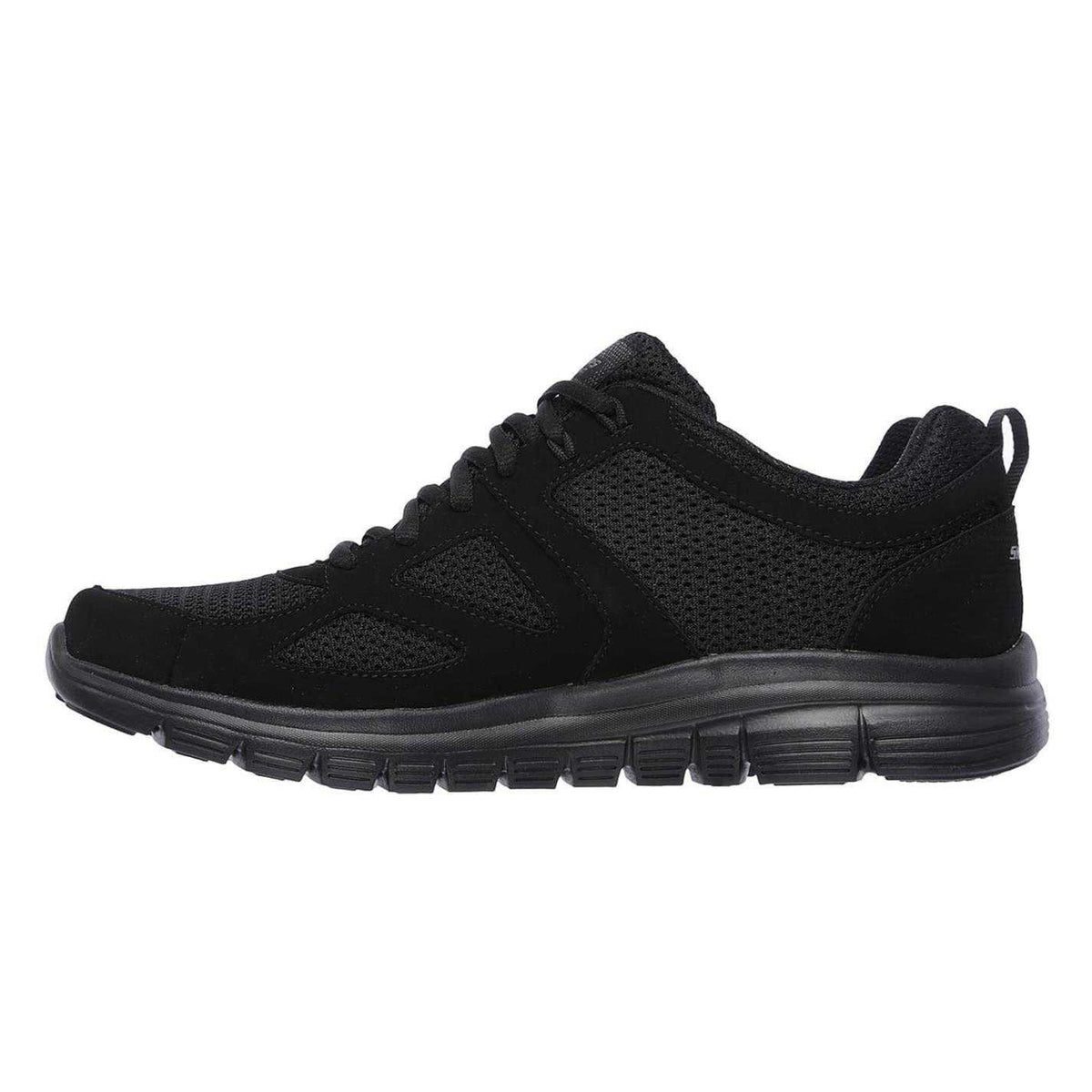 Black - Back - Skechers Mens Burns Agoura Trubuck Leather Trainers
