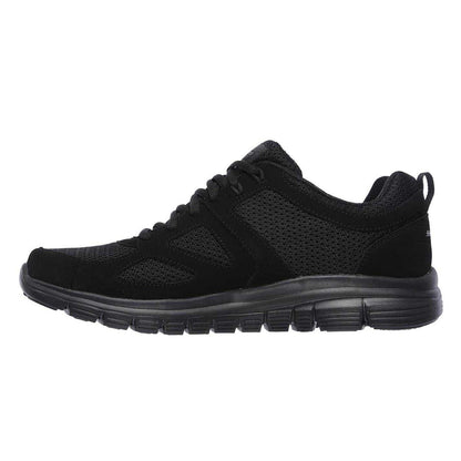 Black - Back - Skechers Mens Burns Agoura Trubuck Leather Trainers