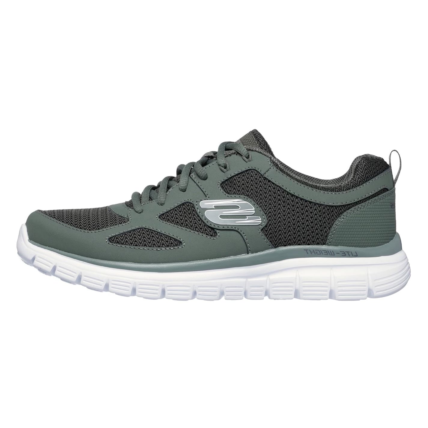 Olive - Back - Skechers Mens Burns Agoura Trubuck Leather Trainers