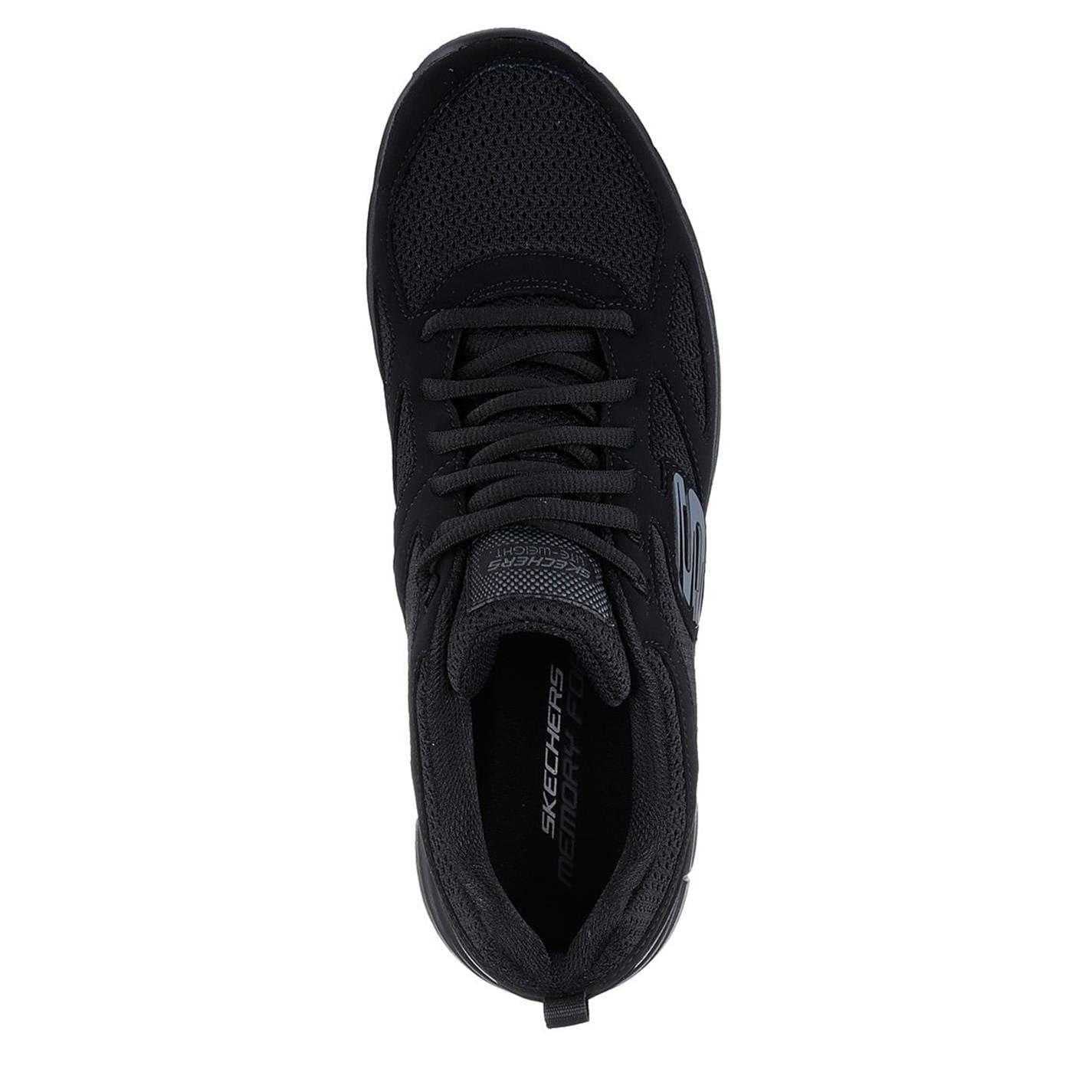 Black - Lifestyle - Skechers Mens Burns Agoura Trubuck Leather Trainers