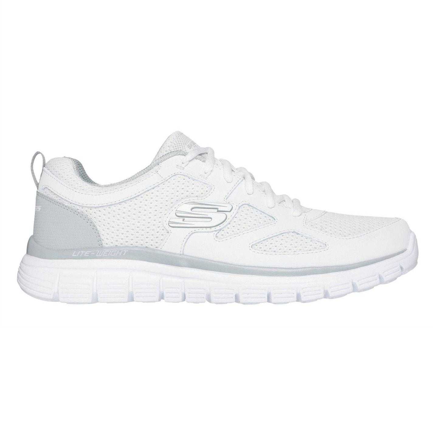 White - Side - Skechers Mens Burns Agoura Trubuck Leather Trainers