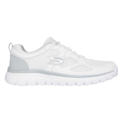 White - Side - Skechers Mens Burns Agoura Trubuck Leather Trainers