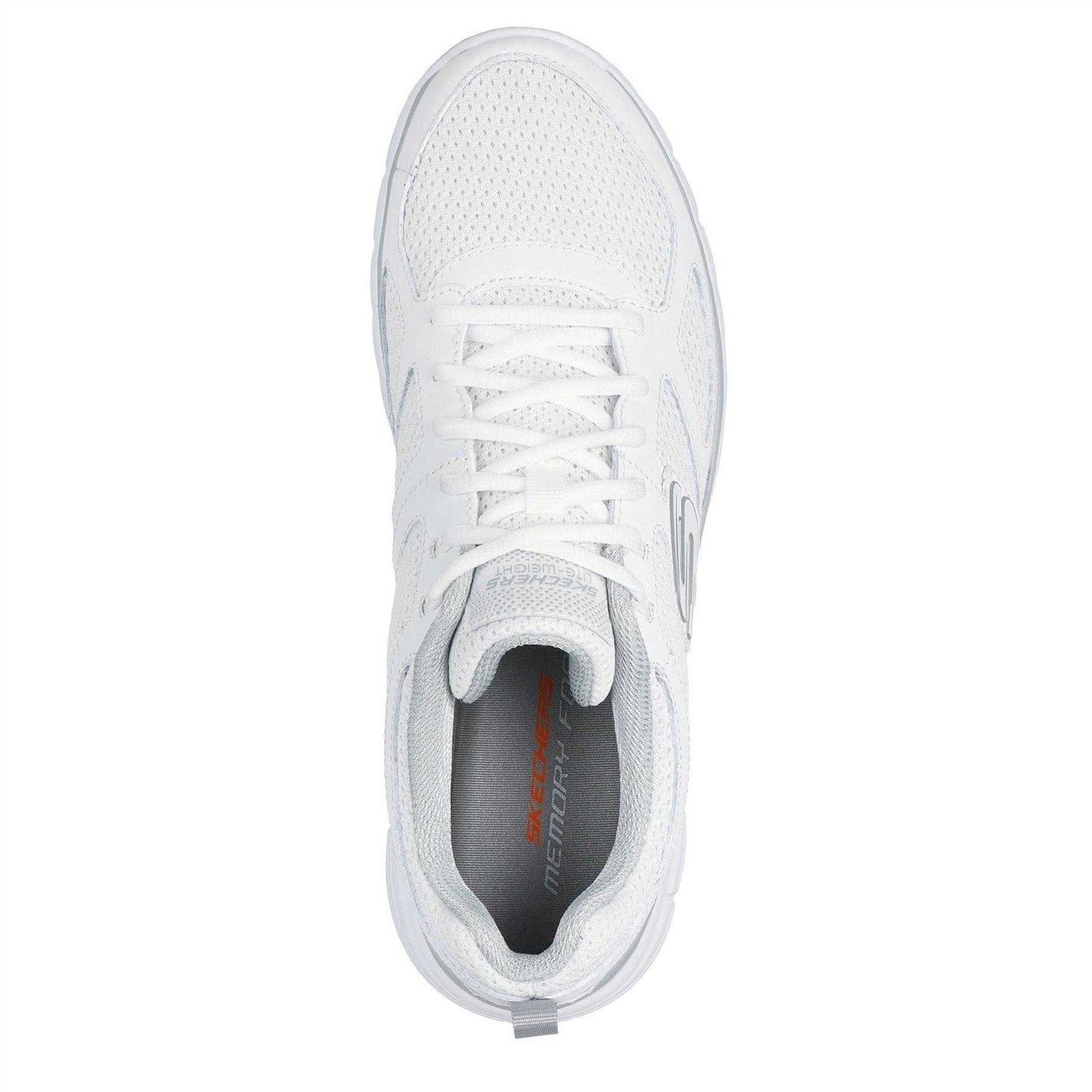 White - Lifestyle - Skechers Mens Burns Agoura Trubuck Leather Trainers