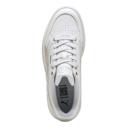 White-Leopard - Side - Puma Womens-Ladies Karmen II Leather Platform Trainers