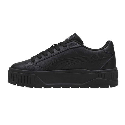 Black - Back - Puma Womens-Ladies Karmen II Leather Platform Trainers