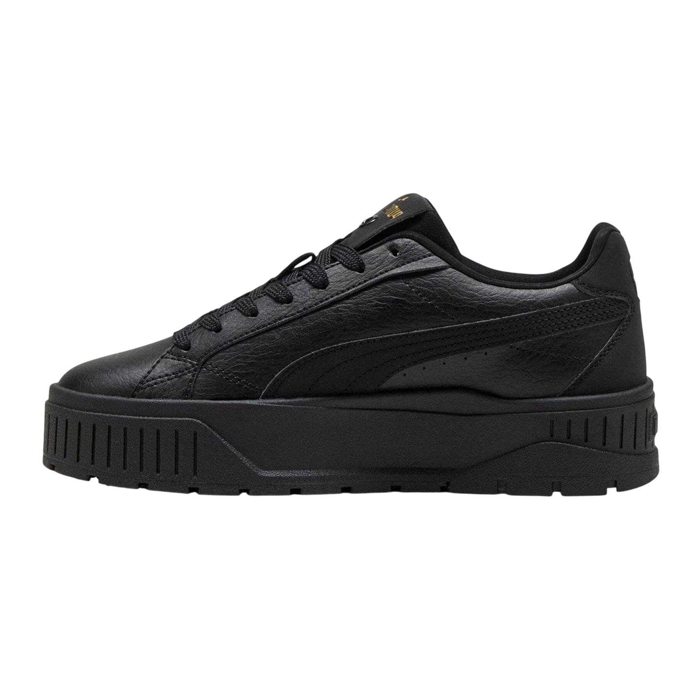 Black-Animalier - Back - Puma Womens-Ladies Karmen II Leather Platform Trainers