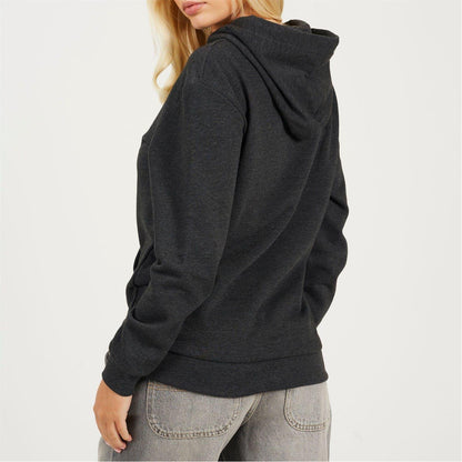 Charcoal - Side - Brave Soul Womens-Ladies Drawstring Hoodie