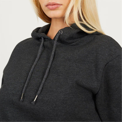 Charcoal - Lifestyle - Brave Soul Womens-Ladies Drawstring Hoodie
