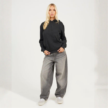 Charcoal - Pack Shot - Brave Soul Womens-Ladies Drawstring Hoodie