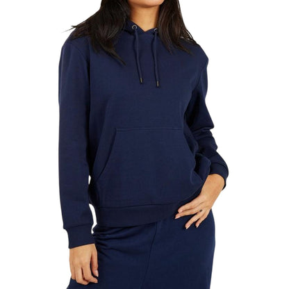 Navy - Front - Brave Soul Womens-Ladies Drawstring Hoodie