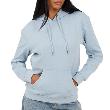 Pale Blue - Front - Brave Soul Womens-Ladies Drawstring Hoodie