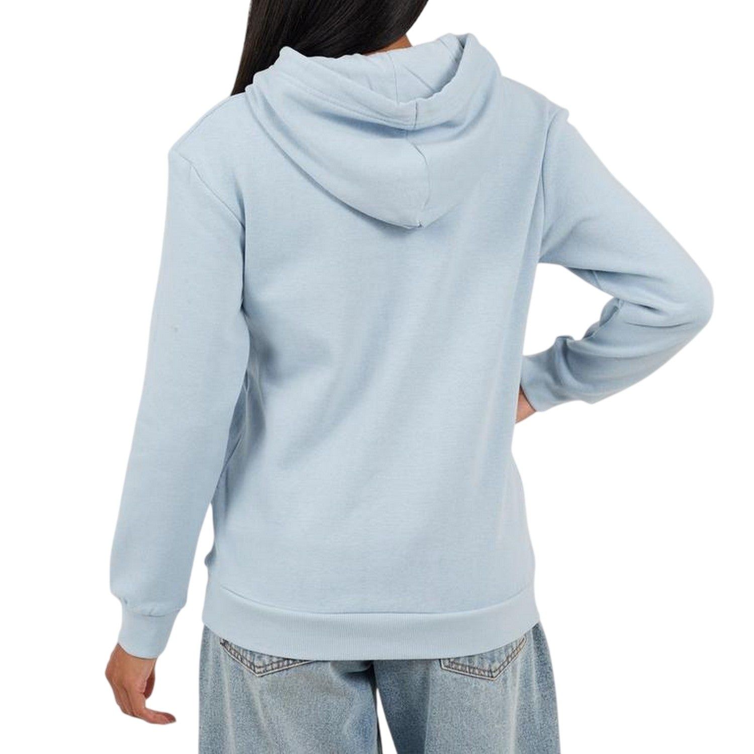 Pale Blue - Back - Brave Soul Womens-Ladies Drawstring Hoodie