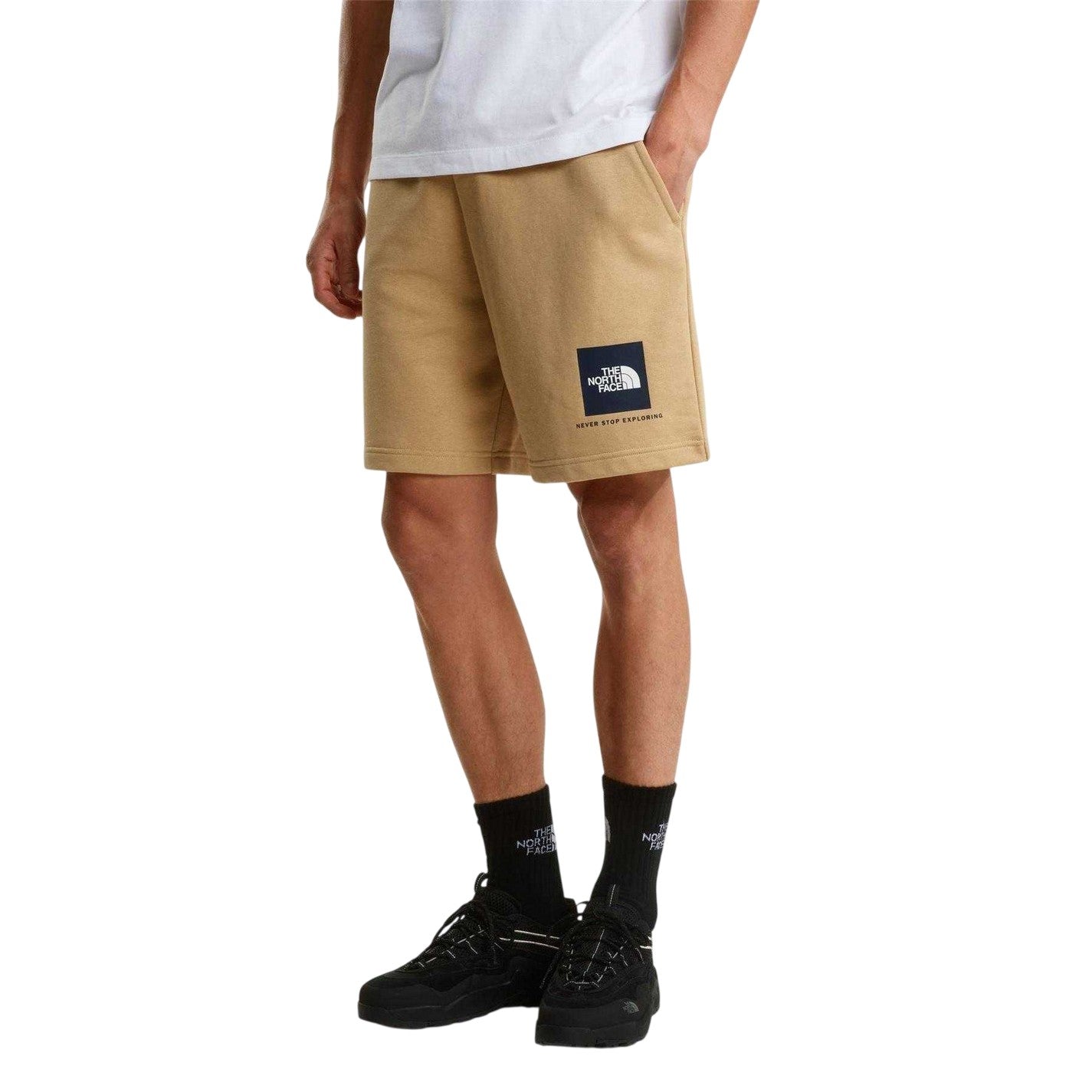 Stone - Side - The North Face Mens Nse Fleece Shorts