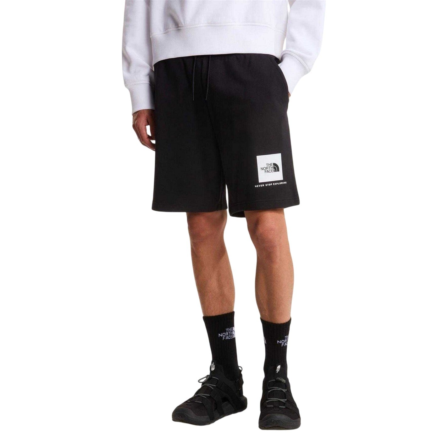 Black - Side - The North Face Mens Nse Fleece Shorts