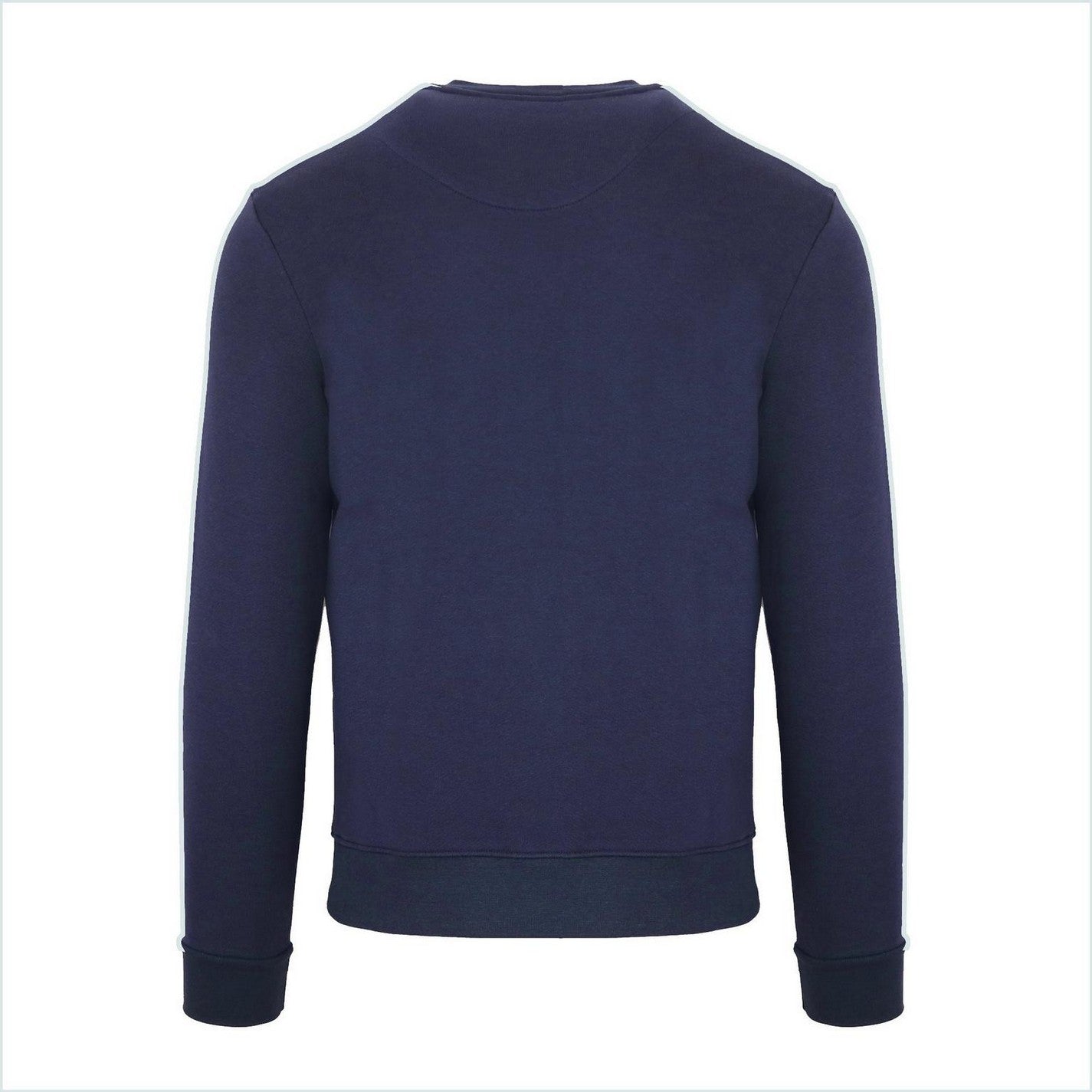 Navy - Back - Aquascutum Mens Ribbed Logo Sweatshirt