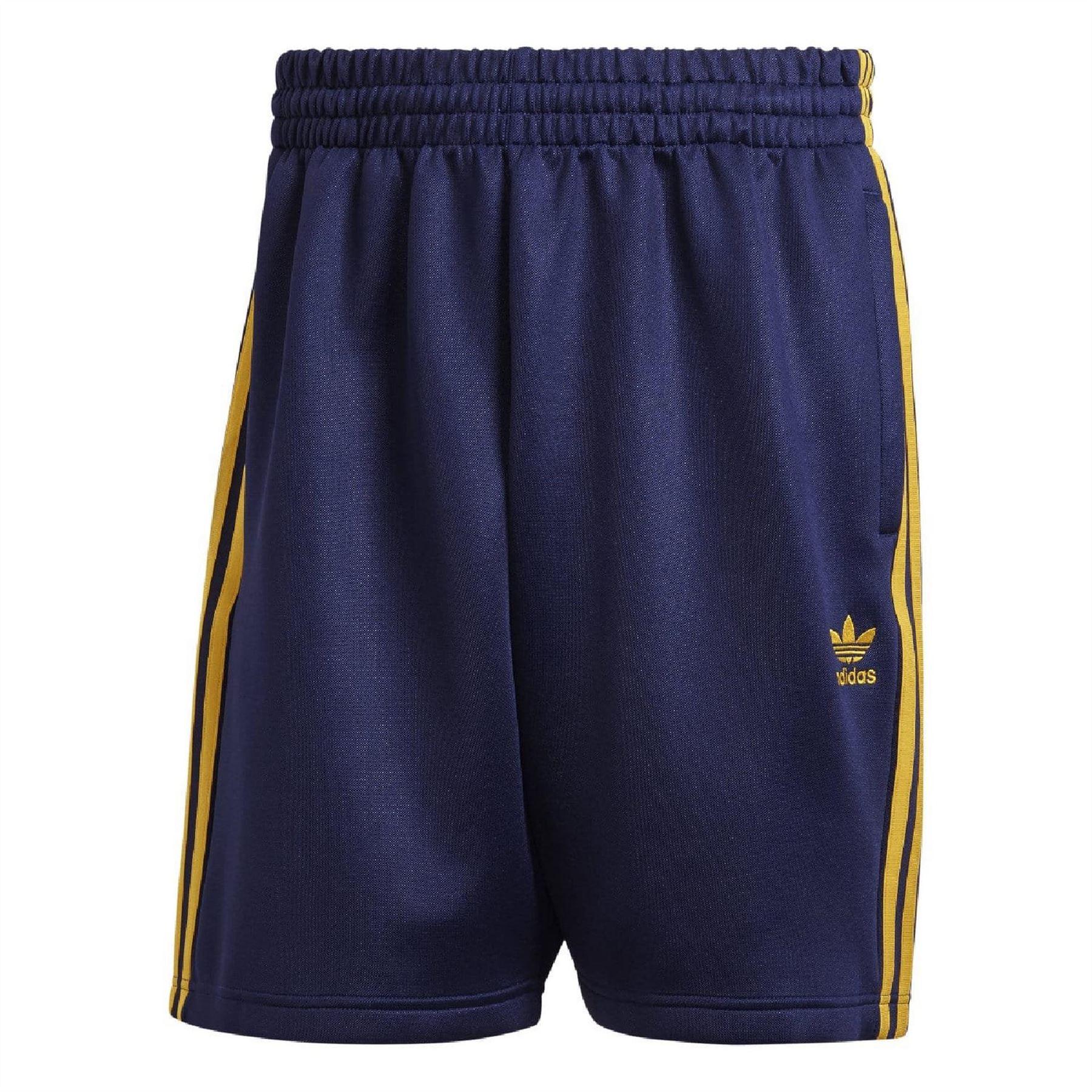 Dark Blue - Front - Adidas Mens Adicolor Classics 3 Stripes Shorts